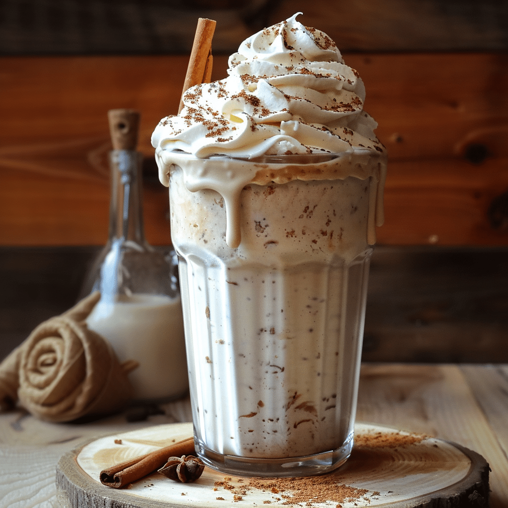 Indulgent Cinnamon Roll Milkshake with Whipped Cream 4 How to make Cinnamon Roll Milkshake with Whipped Cream — key cooking step