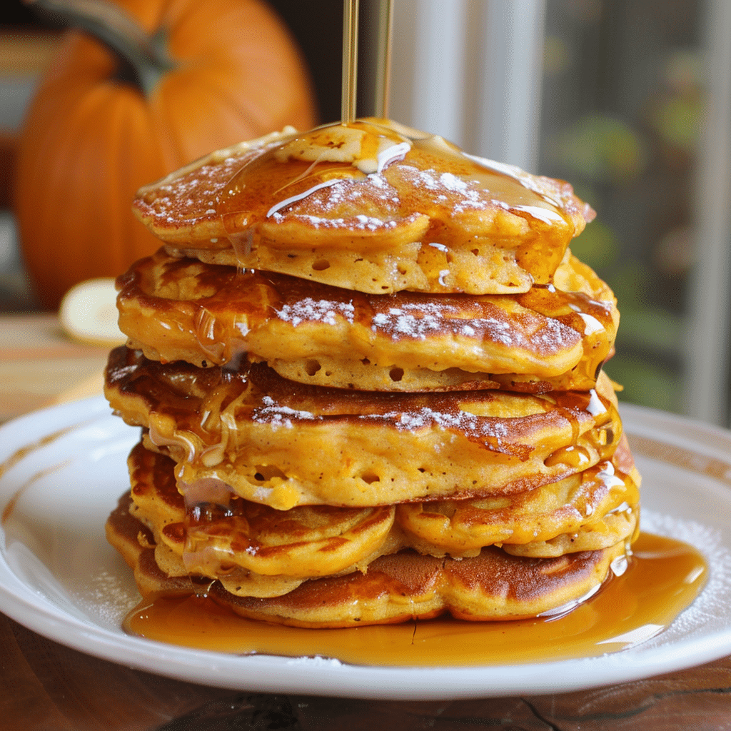 Savory Pumpkin Pancakes with Maple Drizzle 4 How to make Savory Pumpkin Pancakes with Maple Drizzle — key cooking step